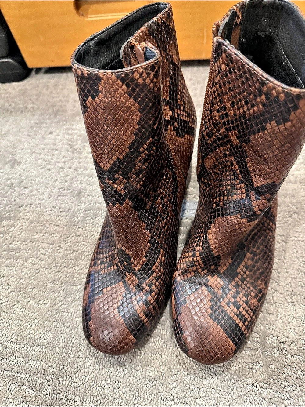 a.new.day Animal Print Ankle Boots